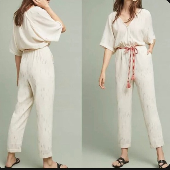 Anthropologie Pants - Feather Bone by Anthropologie Jumpsuit Size Small
